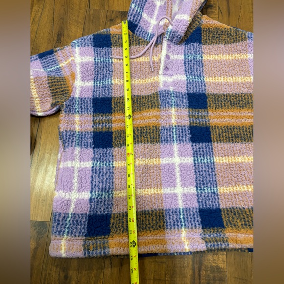 Wrangler Retro® Western Vintage Style Plaid Fleece Hoodie Women’s Small Fall - Picture 5 of 9